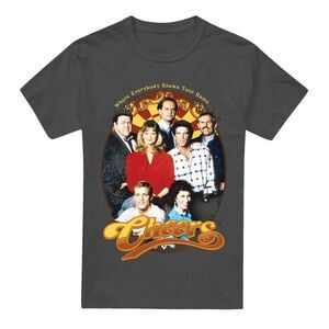 Cheers Unisex Adult Group Shot T-Shirt / Charcoal